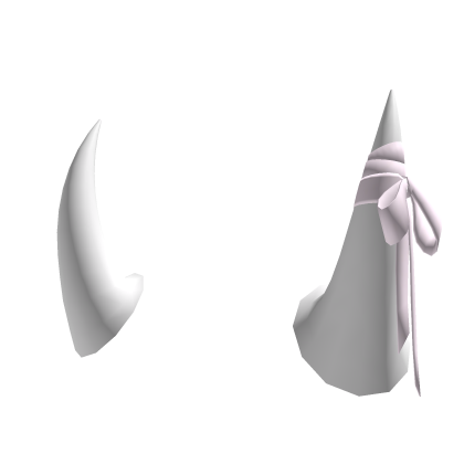 cute white & pink devil horns