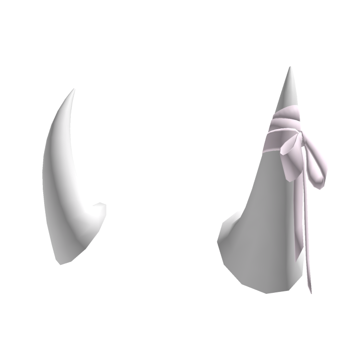 cute white & pink devil horns