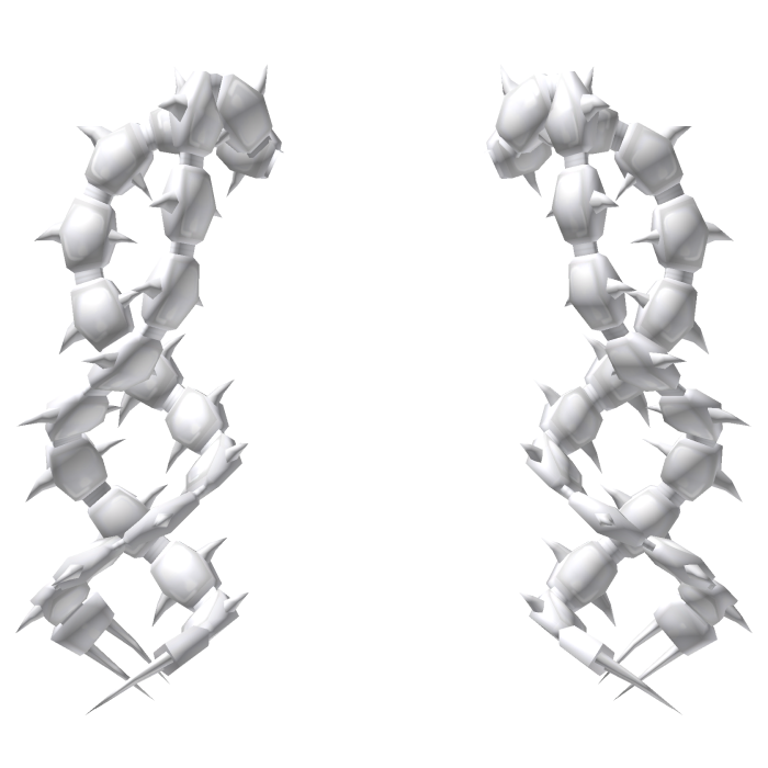 (＾_#) white centipede addon pigtail curls 