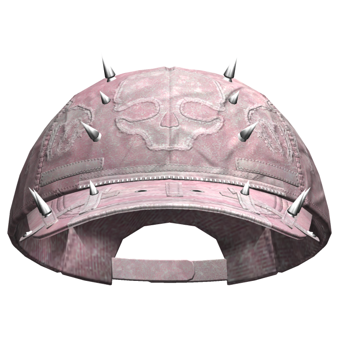 Punk Skeleton Pierced Cap Peach