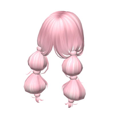 -',ৎ Loose Anime Bubble Braids in Pink