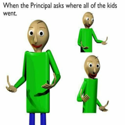 that trash baldi meme...or something Roblox decal