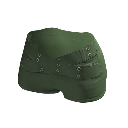 Leather Shorts / Green