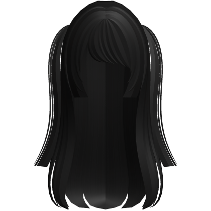 emo moe hime long hair w side ponies black