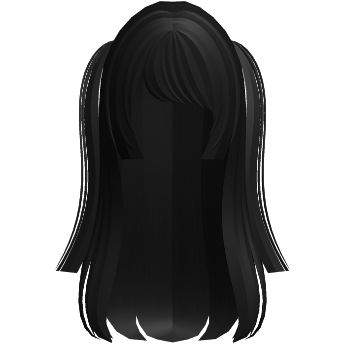 emo moe hime long hair w side ponies black