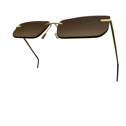 Brown and Gold Raised y2k Sunglasses