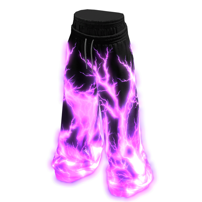 Glowing Emissive Thunder Lightning Sweatpants