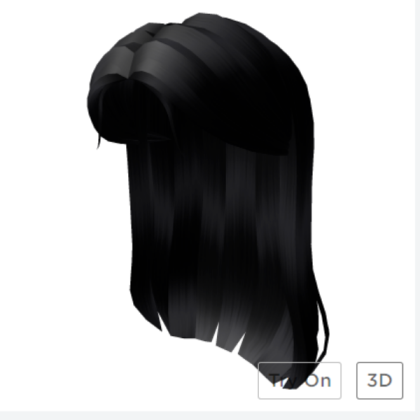 Black hair Roblox decal