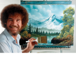 Bob ross clothesline