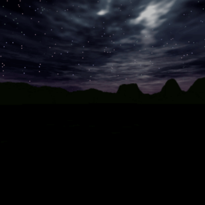 [🌠]  Mountainy Night Time Skybox Model