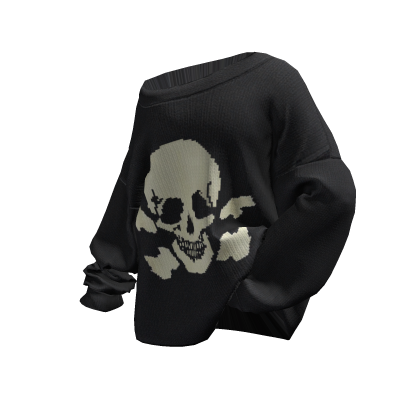 Posed Off-Shoulder Halloween Sweater