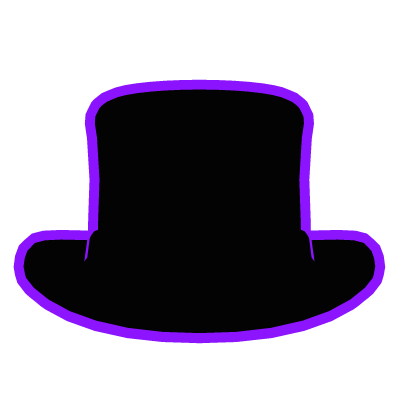 Cartoony Purple Top Hat Roblox item