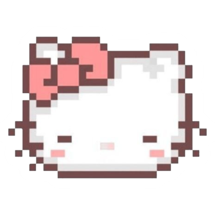 Aesthetic pastel pixel hello kitty Roblox decal