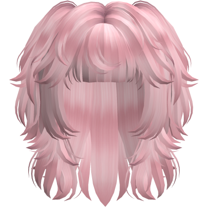 Messy Scene Short Pigtail Wolf Cut Light Pink Roblox item