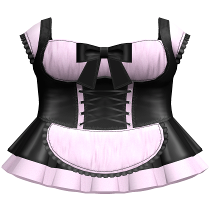 Gothic Lolita Maid Dress (Light Pink & Black) Roblox item