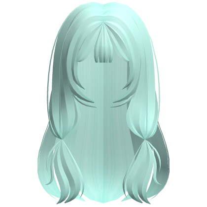 cutesy doll long wavy hair in teal