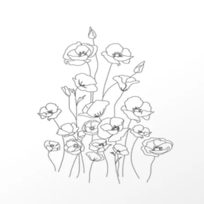 flower line art Roblox decal