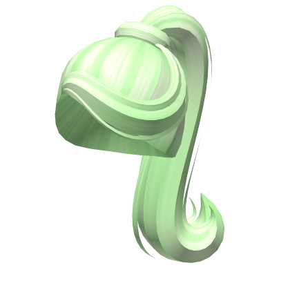 -',ৎ Preppy Swept Luscious Ponytail in Green