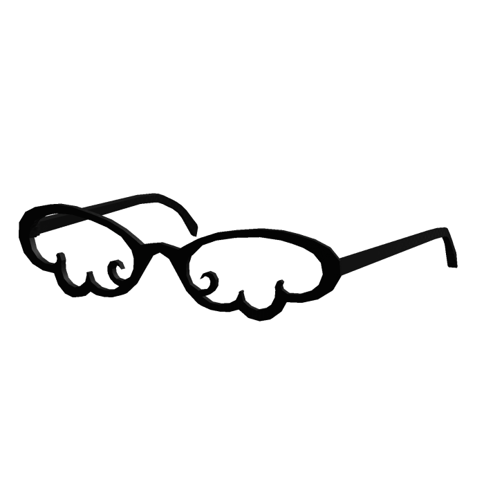 black retro cloud frame glasses
