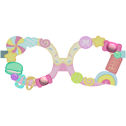 harajuku decora pink candy sweets glasses 🍬🍭