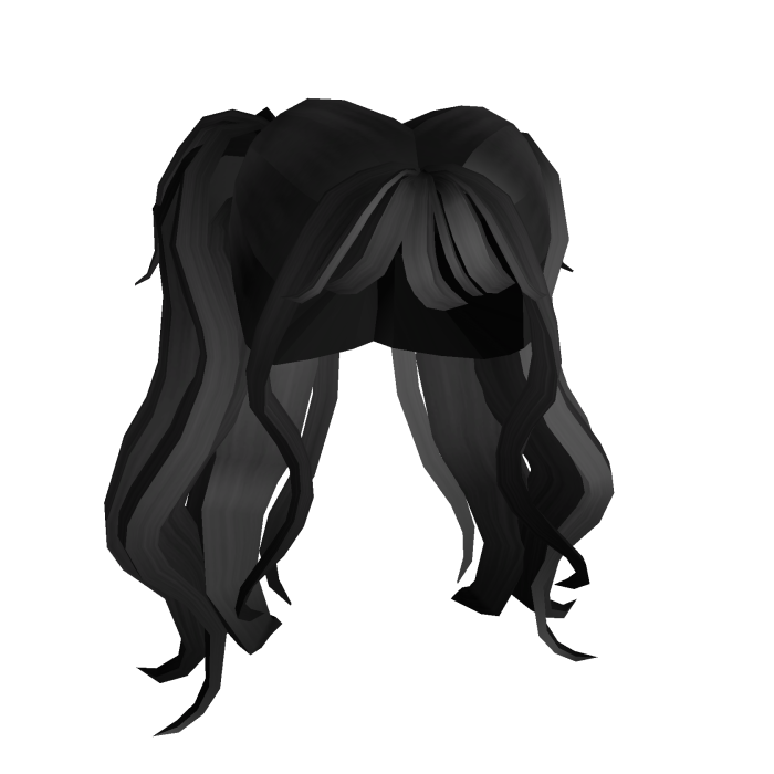 Black Flowy Pigtails