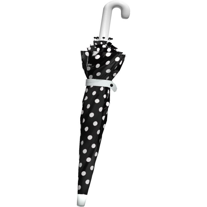 ♡ cute black & white polka dot waist umbrella 