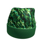 Holographic Green Y2K Waves Beanie