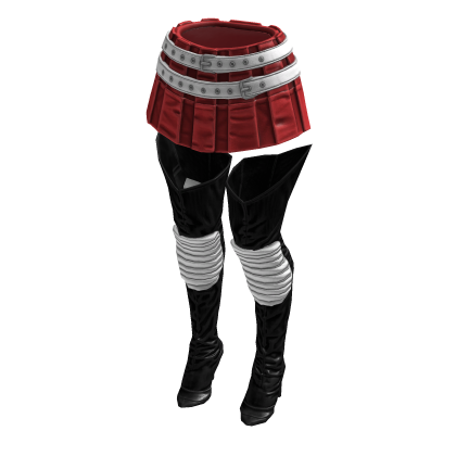 Fashionista Boot Chic Skirt (Red White)
