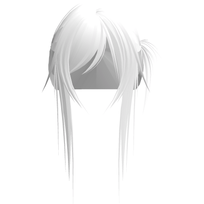 emo long wispy white hair w side ponytail Roblox item
