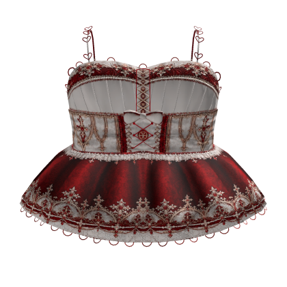 3.0 Christmas Red White Snowflake Lolita Dress