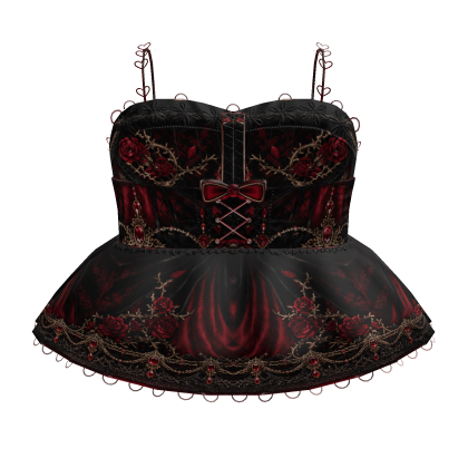 3.0 Halloween Vampire Rose Gothic Corset Dress