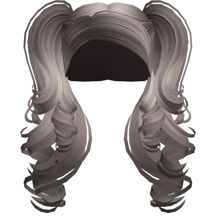 Fluffy Curly Latina Pigtails Ash Blonde