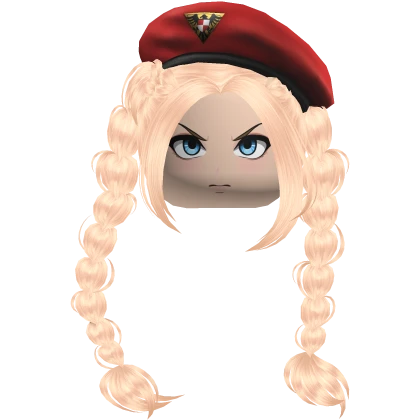 🥊 Cammy's Classic 1993 Design Blonde Hair & Beret Roblox item render