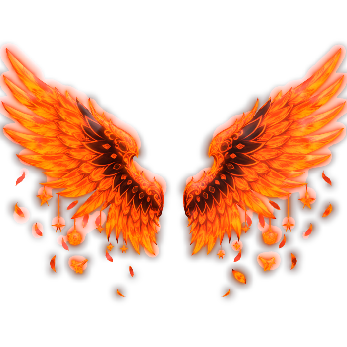 Glowing Starlight Emissive Wings (Red Orange)