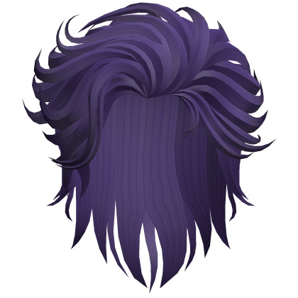 Swept Back Mullet Hair - Purple