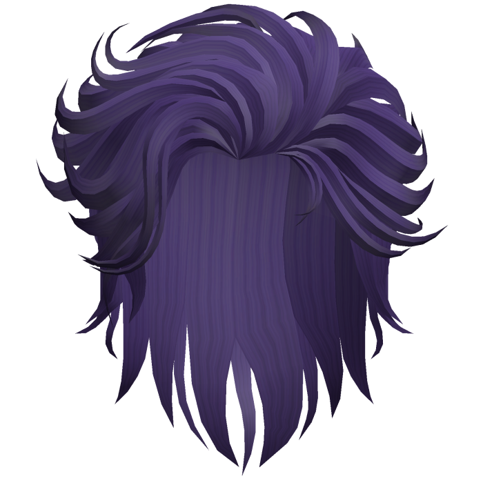 Swept Back Mullet Hair - Purple