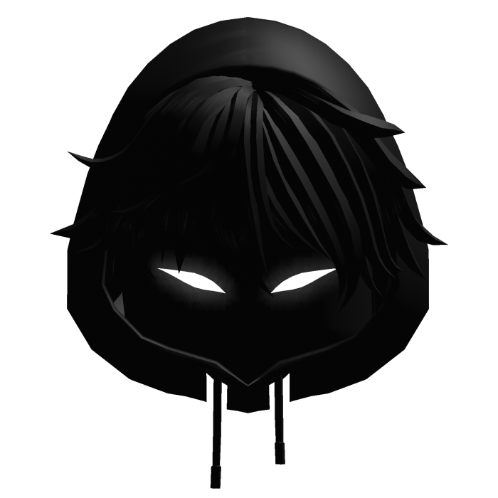 White Outline Anime Hood w/ Glowing Eyes