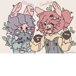 Cute bunnys and cute wolf