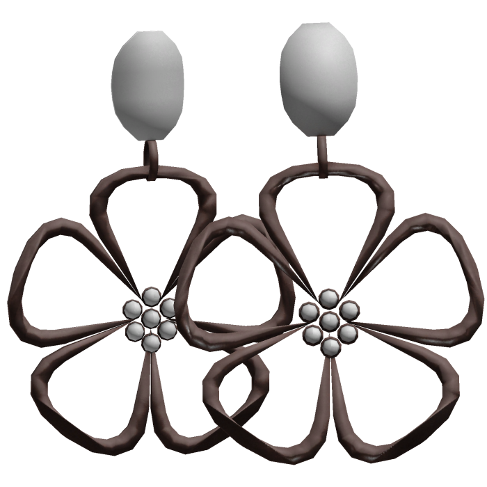 Brown Flower Earrings 