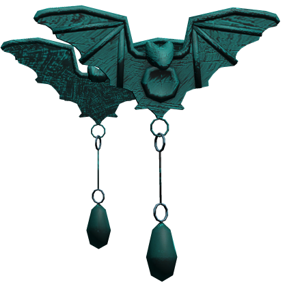 Halloween Turquoise Blue Bat Earrings 