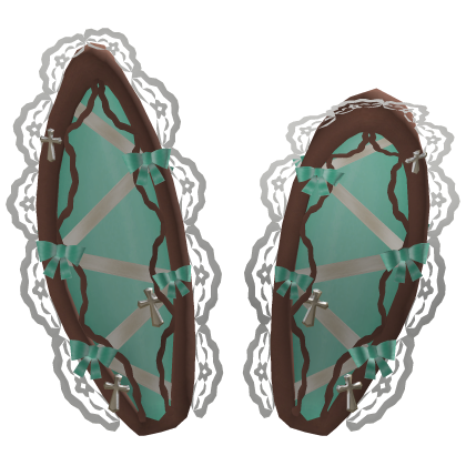 🎀 Gothic Cross Lace Bunny Ears Bows Choco Mint