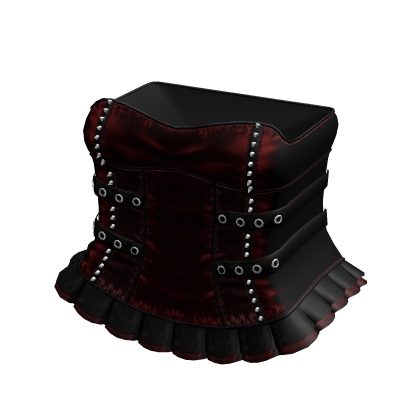 Gothic Emo Corset Dress in Red & Black