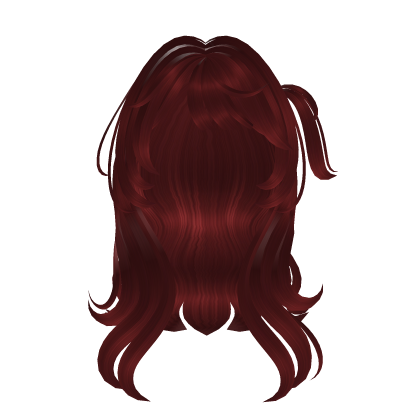 Cute Soft Fluffy Red Hair Side Ponytail Roblox item