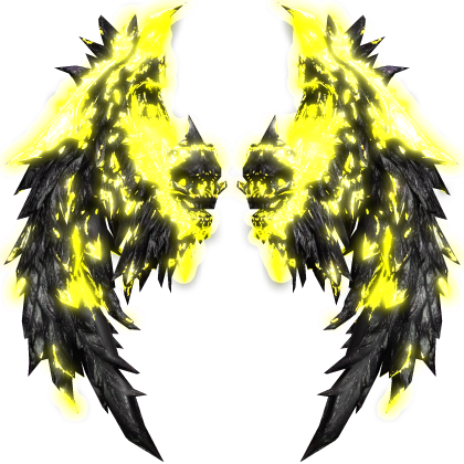 Glowing Emissive Demonic Fire Wings Yellow Roblox item