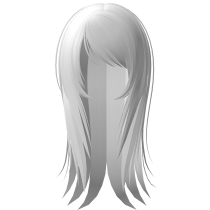☆ emo scene messy wispy long hair white