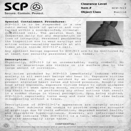SCP Containment Breach: SCP-513 Document
