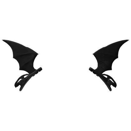 vkei black bat wings hair clips Roblox item