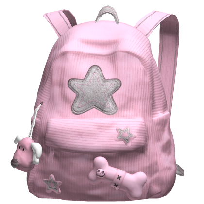 Light Pink Star Y2K Streetwear Backpack