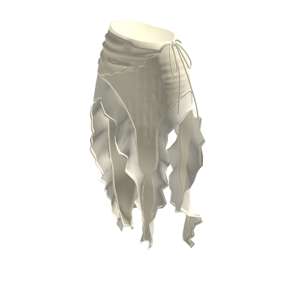 Fairy Grunge Tattered Layered Skirt (White) thumbnail