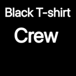 Black T-shirt crew
